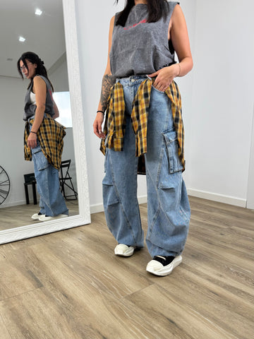 Denim Dallas Pocket Blu